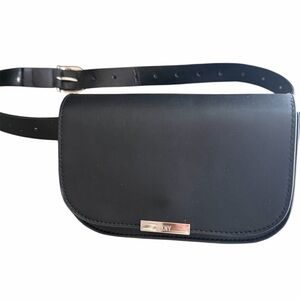 DKNY Black Leather Belt Bag